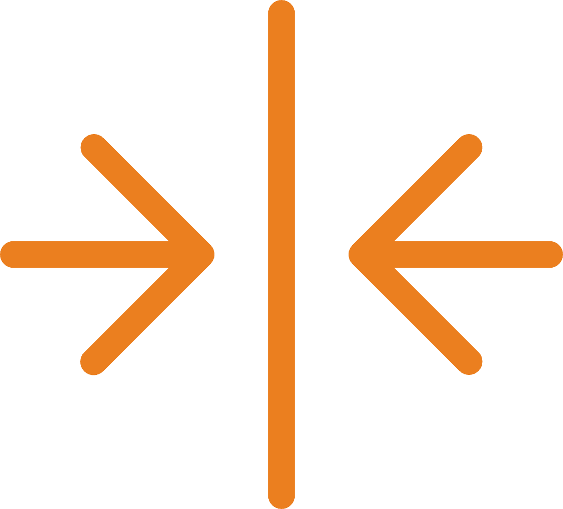 Icon representing alignment of business goals and technology