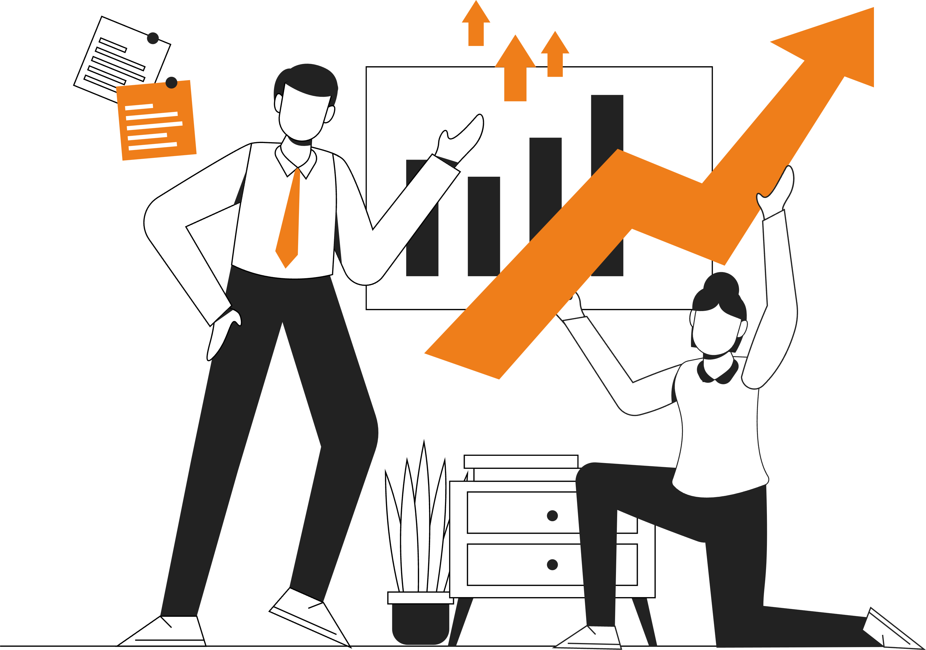 Icon representing continuous progress and business growth